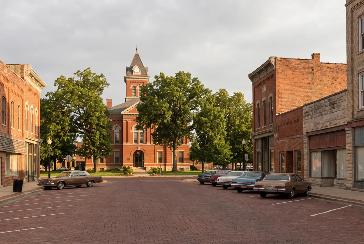 Urbana, IL at dusk